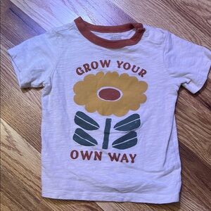 Kids Cream and Orange Graphic T-Shirt